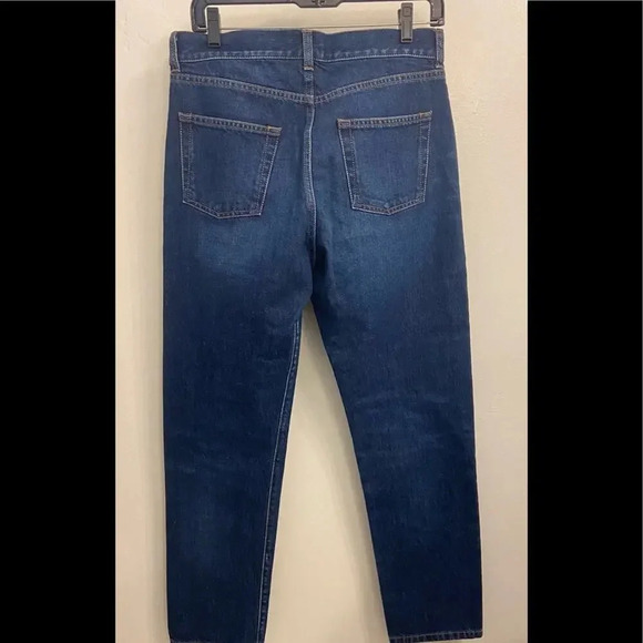 NWT Saint Laurent Asymmetrical Closure Straight Fit Jeans Blue Size 29 - Picture 4 of 8